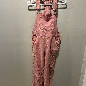 Pink Women's Denim Overalls